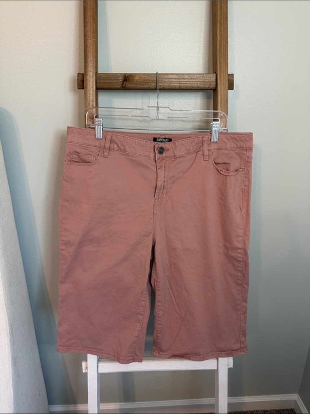 BUFFALO David Bitton Mauve/ Salmon Casual Bermuda Shorts Size 16 in GUC